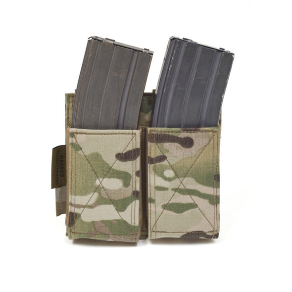 A (IN STOCK) Warrior Assault Systems DOUBLE ELASTIC MAG POUCH BLACK / W-EO-DEMP