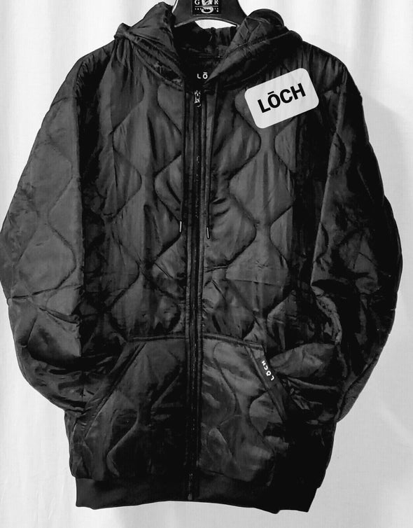 LOCH FULL ZIP BLACK WOOBIE HOODIE