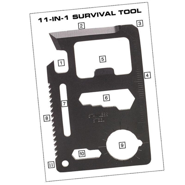 A (IN STOCK) Ndur - 11-in-1 Survival Card Tool / 72000