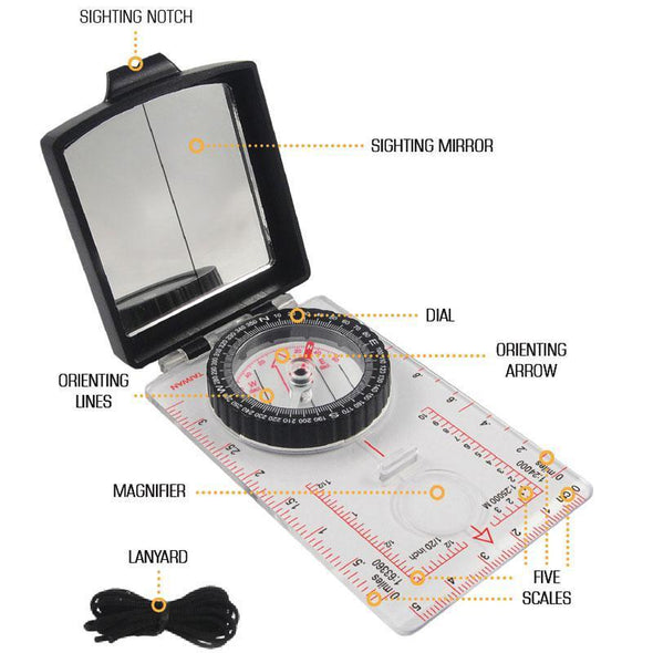 A (IN STOCK) Ndur - Sighting Compass w/ Mirror / 51600