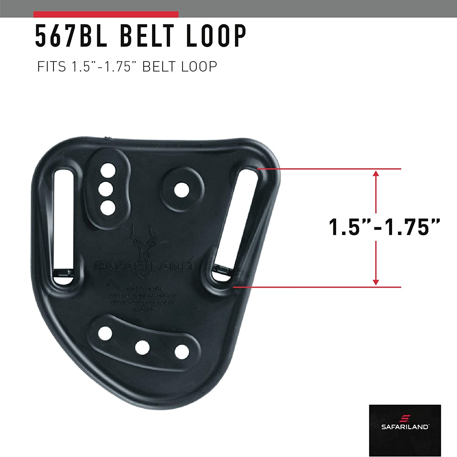 Safariland 6287 SLS Concealment Holster For Glock 17 - Right Hand Belt Holster, Black STX